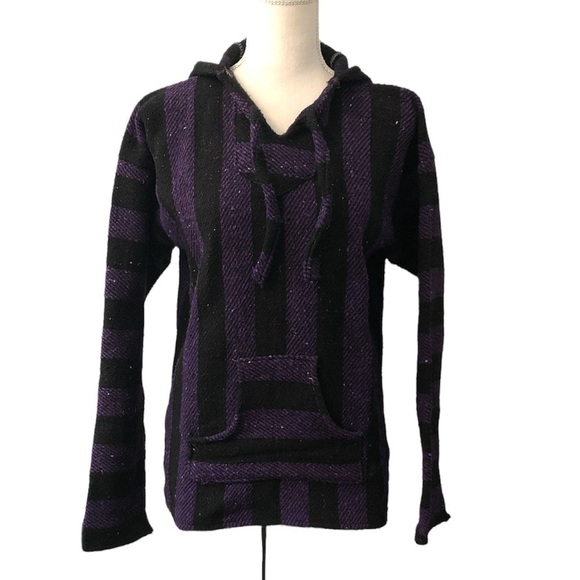CONFECCIONES ARTILANA Baja Pullover Women's Size Small Purple Authentic Mexican - Picture 1 of 7